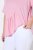 Ulla Popken Asymmetric Flounce Panel Short Sleeve Tee Pink - Tričká - Dámske tričká