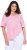 Ulla Popken Asymmetric Flounce Panel Short Sleeve Tee Pink - Tričká - 
