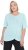 Ulla Popken Antibacterial Short Sleeve Draped Tee Light Turquiose - Tričká - 