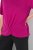 Ulla Popken Antibacterial Short Sleeve Draped Tee Light Magenta - Tričká - Dámske tričká