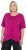 Ulla Popken Antibacterial Short Sleeve Draped Tee Light Magenta - Tričká - 