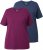 Ulla Popken Eco Cotton Basic T-Shirt 2-Pack Black/Red - Tričká - 