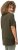 Ulla Popken Essential Round Neck Stretch Tee Forest Green - Tričká - 
