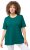 Ulla Popken Essential Round Neck Stretch Tee Dark Emerald - Tričká - 