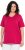 Ulla Popken Essential V-Neck Stretch Tee Dark Raspberry - Tričká - 