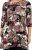 Scandinavian Caramel Flower Petals Tunic Brown - Potlačené tričká pre ženy - 