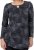 Scandinavian Caramel Triangles Tunic Dark Blue - Potlačené tričká pre ženy - 