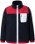 Ulla Popken Color Block Teddy Fleece Jacket Navy - Mikiny & mikiny bez kapucne - 