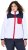 Ulla Popken Color Block Teddy Fleece Jacket Snow White - Mikiny & mikiny bez kapucne - 