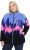 Ulla Popken Alpine Landscape Fleece Jacket Cloud Blue - Mikiny & mikiny bez kapucne - 