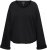 Ulla Popken Rolled Edge Long Sleeve Sweatshirt Black - Mikiny & mikiny bez kapucne - 