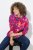 Ulla Popken Ribbon Print Turtleneck Sweatshirt Cherry Red - Mikiny & mikiny bez kapucne - Pohodlné mikiny, hoodie a pletené svetre