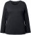 Ulla Popken Basic Round Neck Long Sleeve Slim Fit Cotton Tee Black - Tričká - 