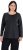 Ulla Popken Basic Round Neck Long Sleeve Slim Fit Cotton Tee Black - Tričká - 