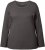 Ulla Popken Basic Round Neck Long Sleeve Slim Fit Cotton Tee Graphite Grey - Tričká - 