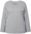 Ulla Popken Basic Round Neck Long Sleeve Slim Fit Cotton Tee Light Grey Melange - Tričká - 
