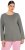 Ulla Popken Basic Round Neck Long Sleeve Slim Fit Cotton Tee Grey - Tričká - 