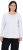 Ulla Popken Basic Round Neck Long Sleeve Slim Fit Cotton Tee Snow White - Sukne - 