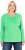 Ulla Popken Basic Round Neck Long Sleeve Slim Fit Cotton Tee Mint Green - Tričká - 