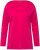 Ulla Popken Basic Round Neck Long Sleeve Slim Fit Cotton Tee Magenta Pink - Tričká - 