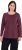 Ulla Popken Basic Round Neck Long Sleeve Slim Fit Cotton Tee Dark Berry - Tričká - 