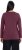 Ulla Popken Basic Round Neck Long Sleeve Slim Fit Cotton Tee Dark Berry - Tričká - 