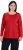 Ulla Popken Basic Round Neck Long Sleeve Slim Fit Cotton Tee Salsa Red - Tričká - 