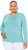 Ulla Popken Basic Round Neck Long Sleeve Slim Fit Cotton Tee Mint - Tričká - 