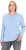 Ulla Popken Basic Round Neck Long Sleeve Slim Fit Cotton Tee Light Blue - Tričká - 