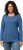 Ulla Popken Basic Round Neck Long Sleeve Slim Fit Cotton Tee Blue Denim - Tričká - 