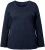 Ulla Popken Basic Round Neck Long Sleeve Slim Fit Cotton Tee Navy Blue - Tričká - 