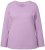 Ulla Popken Basic Round Neck Long Sleeve Slim Fit Cotton Tee Lavender - Tričká - 