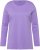 Ulla Popken Basic Round Neck Long Sleeve Slim Fit Cotton Tee Pale Lilac - Tričká - 