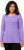 Ulla Popken Basic Round Neck Long Sleeve Slim Fit Cotton Tee Pale Lilac - Tričká - 