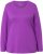Ulla Popken Basic Round Neck Long Sleeve Slim Fit Cotton Tee Purple - Tričká - 