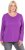 Ulla Popken Basic Round Neck Long Sleeve Slim Fit Cotton Tee Purple - Tričká - 
