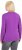 Ulla Popken Basic Round Neck Long Sleeve Slim Fit Cotton Tee Purple - Tričká - 