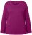 Ulla Popken Basic Round Neck Long Sleeve Slim Fit Cotton Tee Berry - Tričká - 
