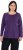 Ulla Popken Basic Round Neck Long Sleeve Slim Fit Cotton Tee Deep Violet - Tričká - 