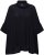 Ulla Popken Sparkling Draped Collared Tee Navy Blue - Potlačené tričká pre ženy - 