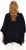 Ulla Popken Sparkling Draped Collared Tee Navy Blue - Potlačené tričká pre ženy - 