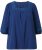 Ulla Popken Embroidered Detail 3/4 Sleeve Tee Dark Blue - Potlačené tričká pre ženy - 