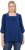 Ulla Popken Embroidered Detail 3/4 Sleeve Tee Dark Blue - Potlačené tričká pre ženy - 