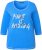 Ulla Popken Make It Amazing 3/4 Sleeve Graphic Tee Pacific Blue - Potlačené tričká pre ženy - 