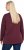 Ulla Popken Fawn Long Sleeve Graphic Tee Plum - Potlačené tričká pre ženy - 