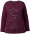 Ulla Popken Holiday Long Sleeve Graphic Tee Plum - Potlačené tričká pre ženy - 