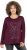 Ulla Popken Holiday Long Sleeve Graphic Tee Plum - Potlačené tričká pre ženy - 