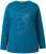 Ulla Popken Holiday Long Sleeve Graphic Tee Teal - Potlačené tričká pre ženy - 