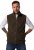 JP1880 Fleece Vest Stand-up Collar Brown - Bundy - Bundy Nadmerné Veľkosti 2XL-8XL