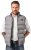 JP1880 Quilted Vest Outdoor Stand-up Collar Grey - Bundy - Bundy Nadmerné Veľkosti 2XL-8XL